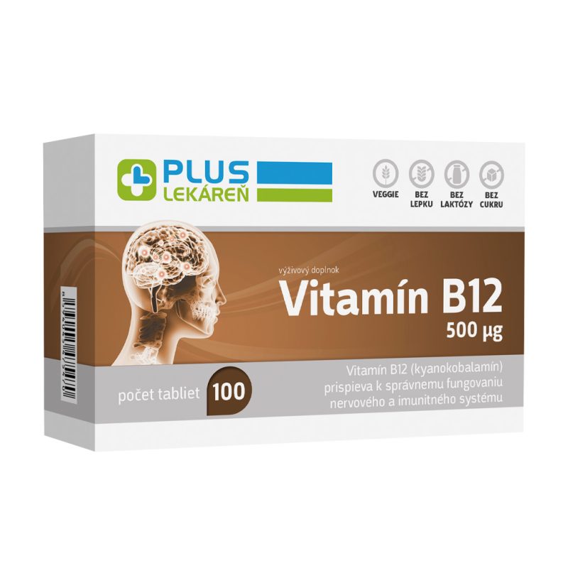 Vitamín B12 500 mcg, 100 tbl