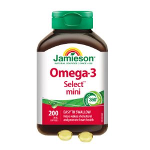 Jamieson Omega-3 Select Mini, želatínové kapsuly 200 cps
