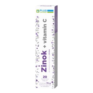 Zinok + vitamín C, 20 šumivých tabliet s príchuťou citróna