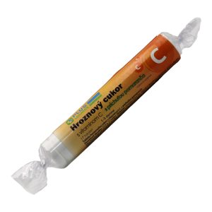 Hroznový cukor s vitamínom C s príchuťou pomaranča, 17 tabliet