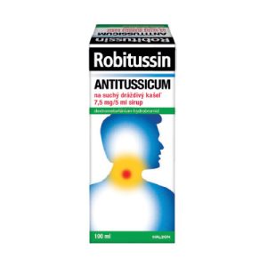 Robitussin Antitussicum na suchý dráždivý kašeľ 7,5 mg/5 ml sirup, 100 ml