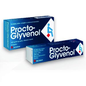 Procto-Glyvenol 5 % + 2 %, rektálny krém, 30 g alebo 400 mg + 40 mg čapíky, 10 ks