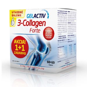 GelActiv 3-Collagen Forte, 60 cps + 60 cps, AKCIA 1 + 1 zadarmo