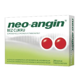 Neo-angin bez cukru, 24 tvrdých pastiliek