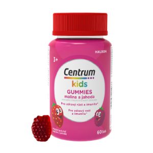 Centrum Kids Gummies malina a jahoda, žuvacie želé, 60 ks