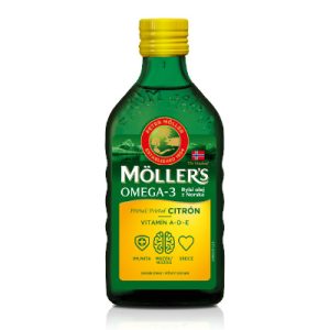 Möller's Omega-3 Rybí olej z Nórska, príchuť citrón, 250 ml