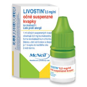 LIVOSTIN 0,5 mg/ml, očné suspenzné kvapky, 4 ml