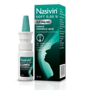 Nasivin SOFT 0,05 %, nosový roztokový sprej, 10 ml