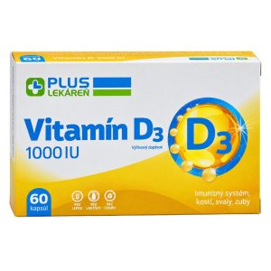 Vitamín D3 1000 IU, 60 kapsúl