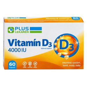 Vitamín D3 4000 IU, 60 kapsúl