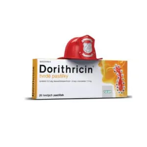 Dorithricin, 20 tvrdých pastiliek Dorithricin, 20 tvrdých pastiliek